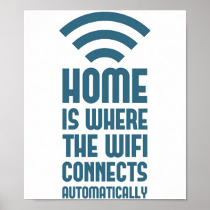 Poster Home Est L'Emplacement Où Le WIFI Se Connecte Auto