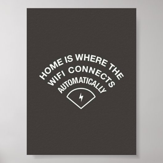 Poster Home est l'endroit où WiFi se connecte automatique (Devant)