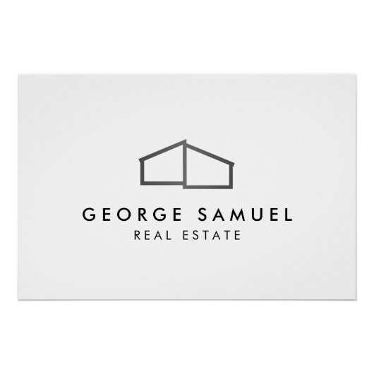 Poster Home Logo Realtor noir et blanc (Devant)
