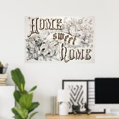 Poster Home Sweet Home (Bureau à domicile)