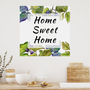 Poster Home Sweet Home Blackberry Plante