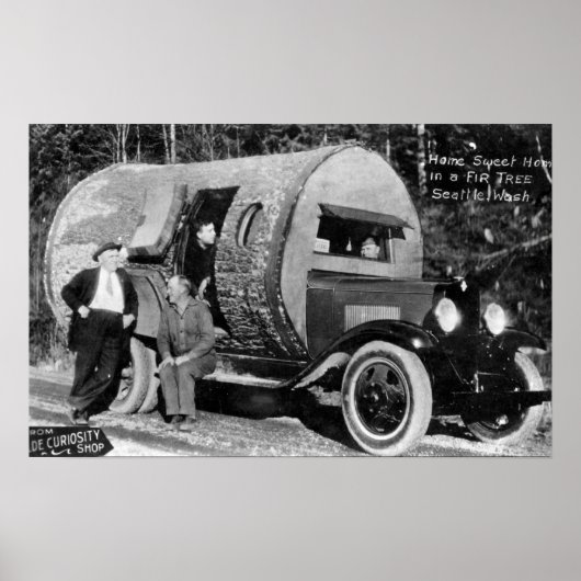 Poster Home Sweet Home dans un sapin (Devant)