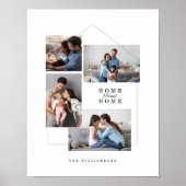 Poster Home Sweet Home Family Photo Collage Personalized (Devant)