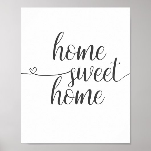 Poster Home Sweet Home Imprimer (Devant)