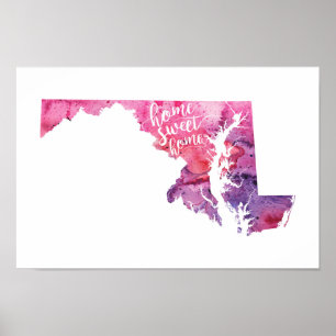 Poster Home Sweet Home Maryland