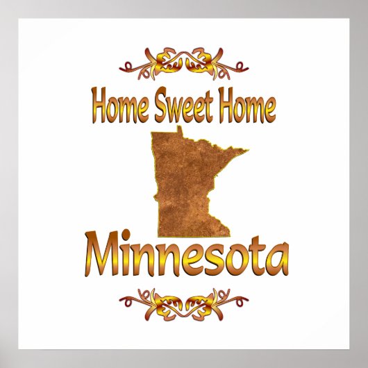 Poster Home Sweet Home Minnesota (Devant)