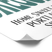 Poster Home Sweet Home Portland Oregon Green State Map (Coin)