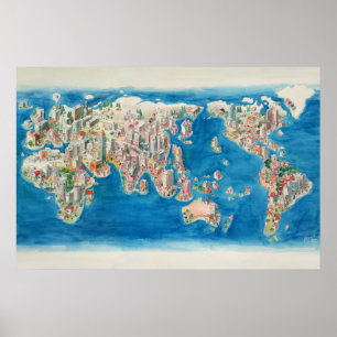 Poster Home Sweet Homes - Le Village Mondial Urbanise
