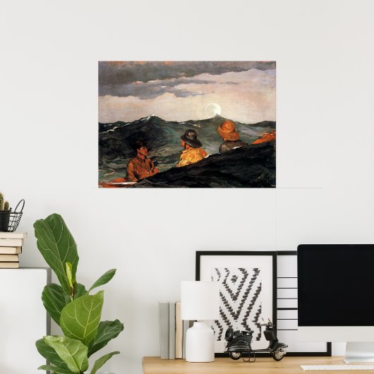 Poster Homer - Embrasser la lune (Bureau à domicile)