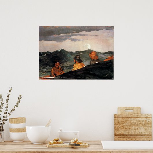 Poster Homer - Embrasser la lune (Cuisine)