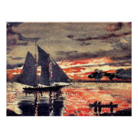 Homer - Fires coucher de soleil, art,