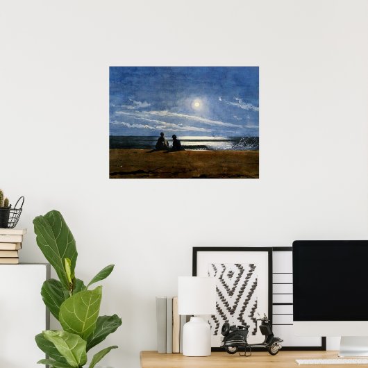 Poster Homer - Lumière de la Lune, peinture d'art, (Bureau à domicile)