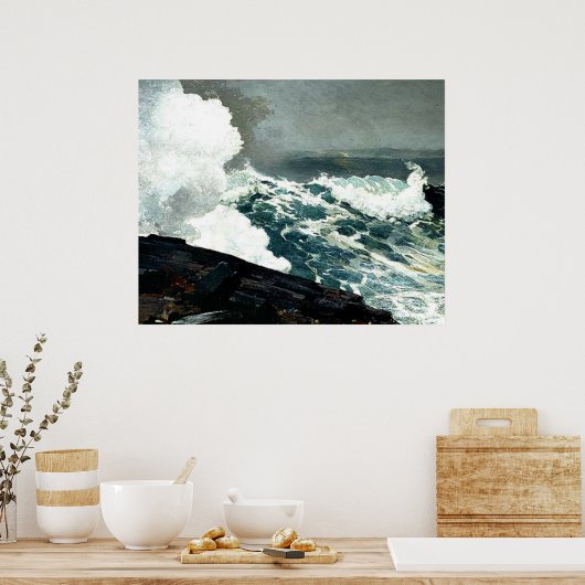 Poster Homer - Noreaster, peinture d'art, (Cuisine)