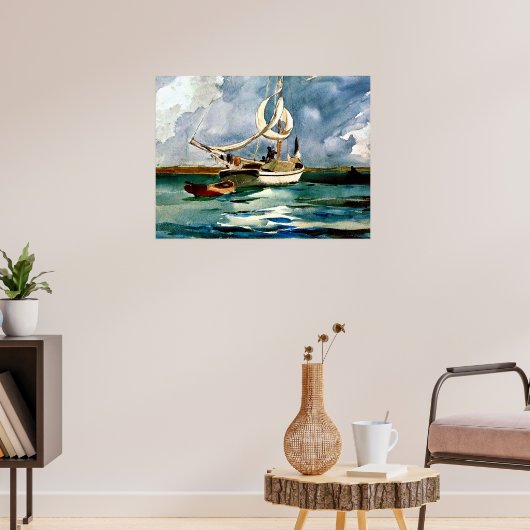 Poster Homer - Sloop, Bermudes, (Salon 3)