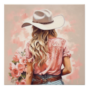 Poster Homestead Harmony : Cowgirl Wall Art