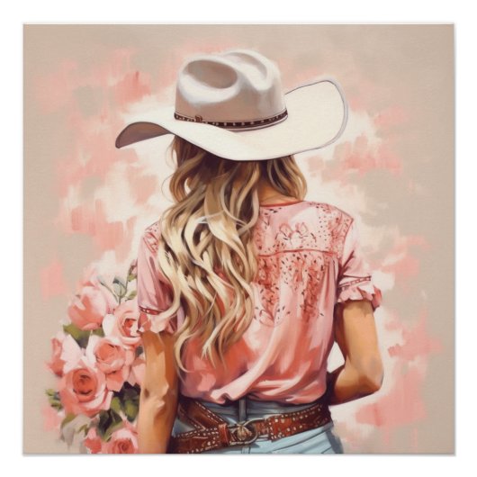 Poster Homestead Harmony : Cowgirl Wall Art (Devant)