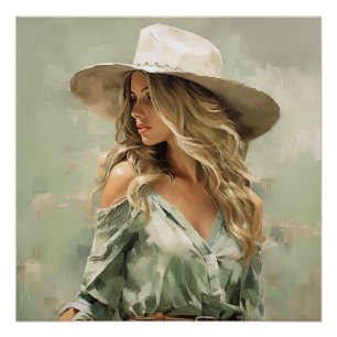 Poster Homestead Tee : Cowgirl Wall Art