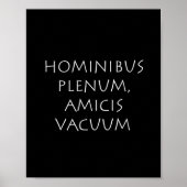 Poster Hominibus plenum amicis vide (Devant)