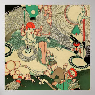 Poster "Hommage" 1927 Couverture du magazine par J Carlos