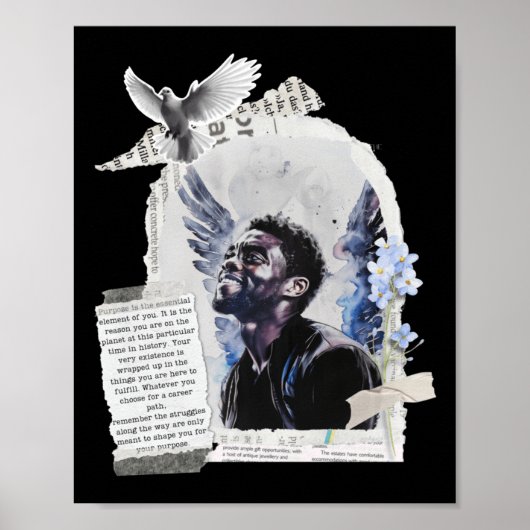 Poster Hommage À Chadwick Boseman - Objet 2 (Devant)