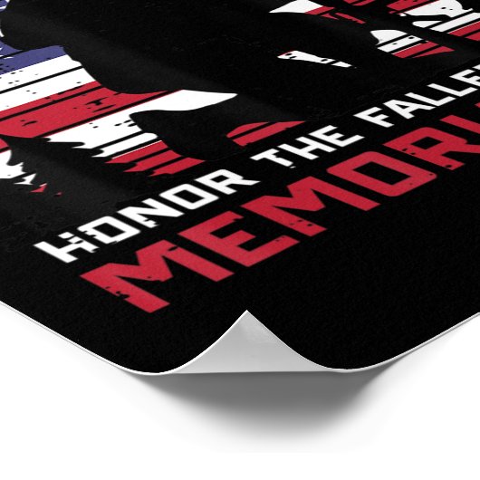 Poster Hommage à la Fallen Heroes Memorial Day US Drapeau (Coin)