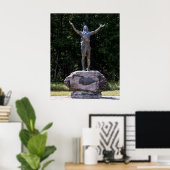 Poster Hommage à la statue du Lever du soleil (Bureau à domicile)