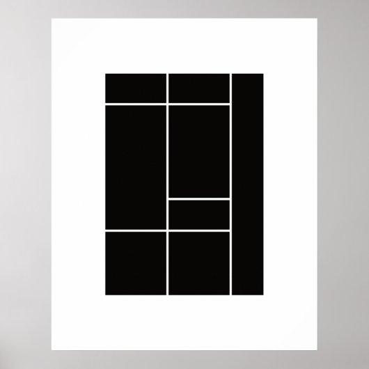 Poster Hommage à Mondrian 1.3 (Devant)