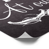 Poster Hommage aux êtres aimés Chalkboard panneau mariage (Coin)