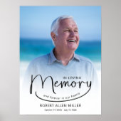 Poster Hommage Mémorial Décès Funérailles (Devant)