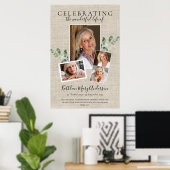 Poster Hommage photo Eucalyptus 60x90 cm Mémorial funérai (Bureau à domicile)