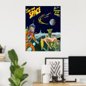 Poster Hommage Retro Science Fiction (Bureau à domicile)