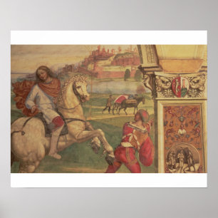 Poster Homme à cheval, de la Vie de Saint Benoît (f