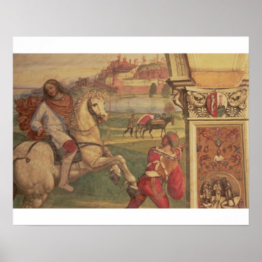 Poster Homme à cheval, de la Vie de Saint Benoît (f (Devant)