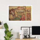 Poster Homme à cheval, de la Vie de Saint Benoît (f (Bureau à domicile)