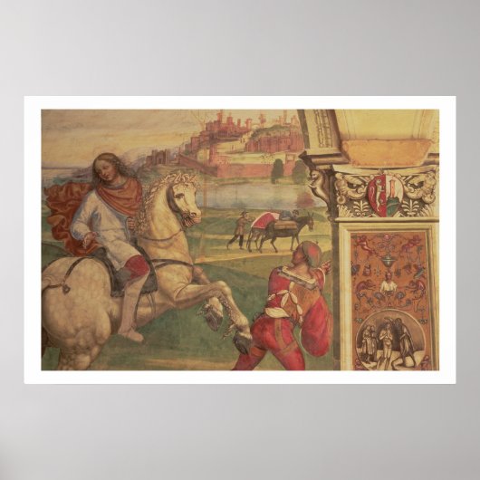 Poster Homme à cheval, de la Vie de Saint Benoît (f (Devant)