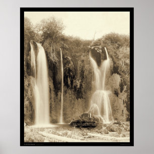 Poster Homme à Spearfish Falls Black Hills SD 1889