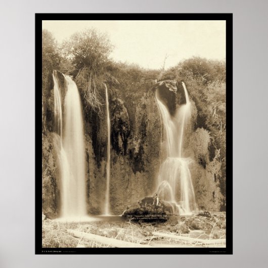 Poster Homme à Spearfish Falls Black Hills SD 1889 (Devant)