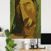 Poster Homme Abstrait, ajouter du texte (Bureau à domicile)