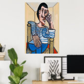 Poster Homme Abstrait sur le téléphone portable, modifier (Bureau à domicile)