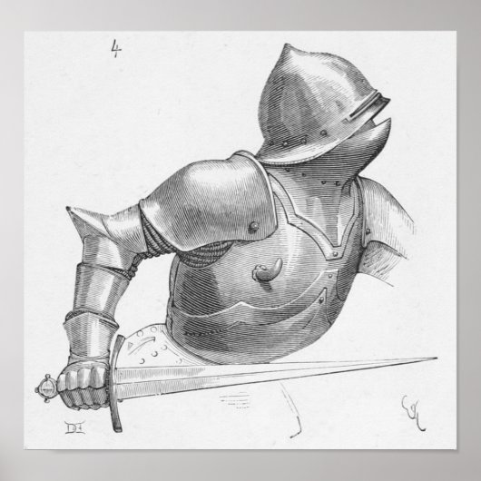 Poster Homme aux armes (Devant)