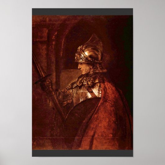 Poster Homme Avec Armoiries (Alexandre Le Grand) Par Remb (Devant)