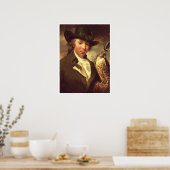 Poster Homme avec Falcon (Cuisine)