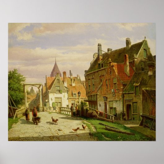 Poster Homme avec une écorce à roues (Devant)