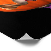 Poster Homme citrouille avec Mean Jack-o'-lantern Hallowe (Coin)