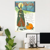 Poster Homme Citrouille De Sorcière Dans La Souris Lune (Bureau à domicile)