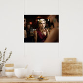 Poster Homme de genre dans un bar (Cuisine)