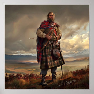 Poster Homme écossais