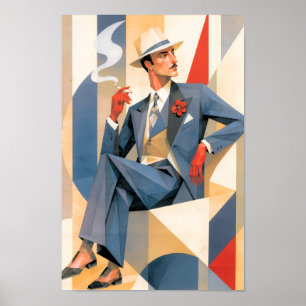 Poster Homme élégant 1925