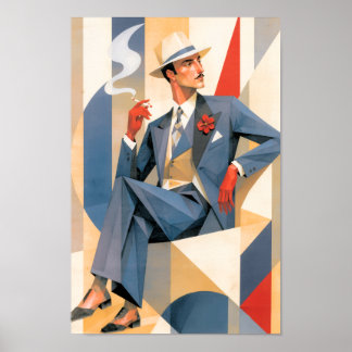 Poster Homme élégant 1925