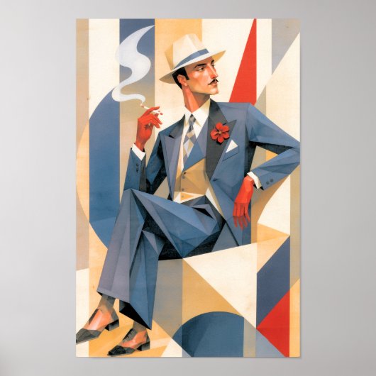 Poster Homme élégant 1925 (Devant)